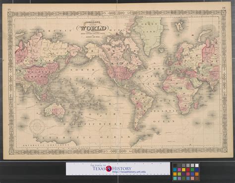 Johnson's map of the world on Mercator's projection. - The Portal to ...