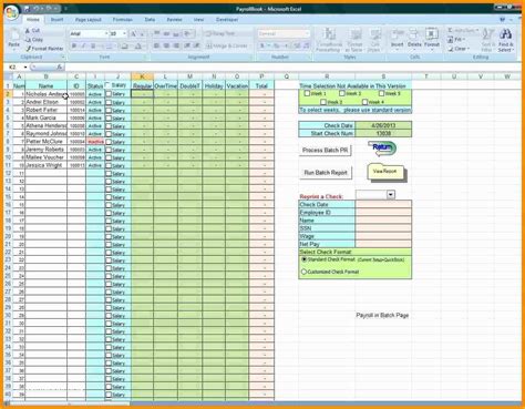 Excel Payroll Calculator Template Free Download Of 5 Free Payroll Excel ...