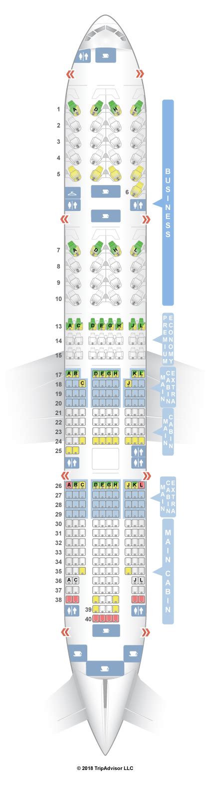 SeatGuru Seat Map American Airlines Boeing 777-200 (777) V4