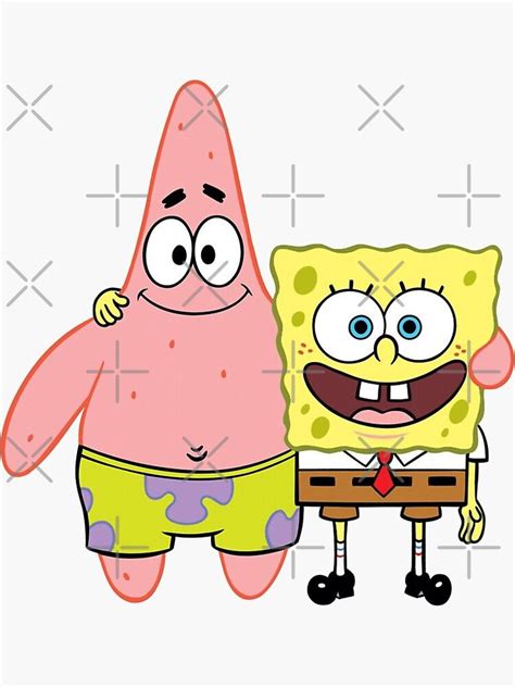 "Spongebob and Patrick bff" Sticker for Sale by linesbylily | Redbubble