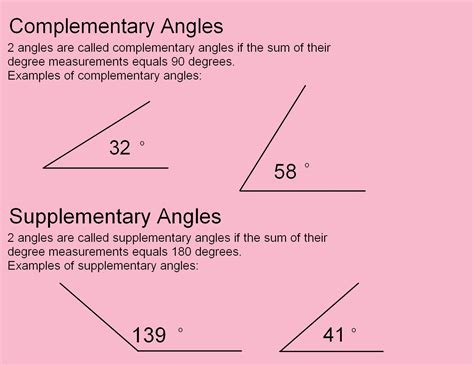 Supplementary Angles And Complementary Angles Worksheets