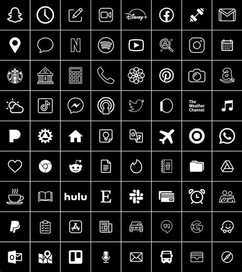 Black and White 300 Aesthetic Custom App Icons Pack Iphone - Etsy | App ...