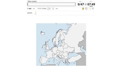 Sporcle European countries | Pocket Tactics