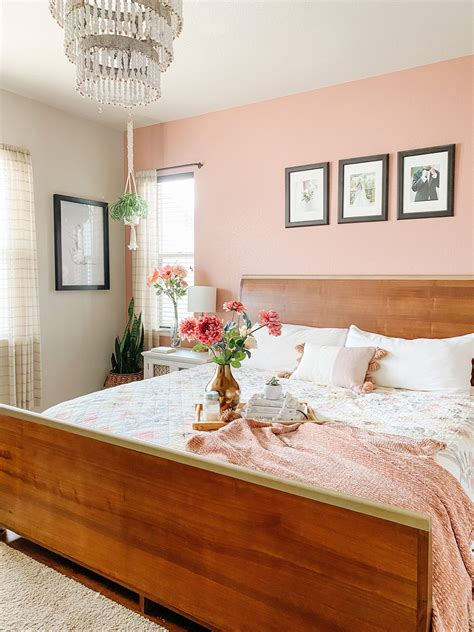 Blush Pink Pink And Green Bedroom Ideas For Adults - Design Corral