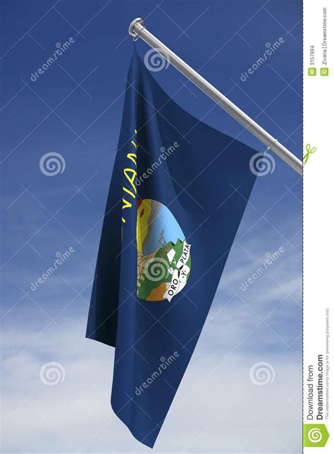 Montana state flag stock illustration. Illustration of government - 3157994