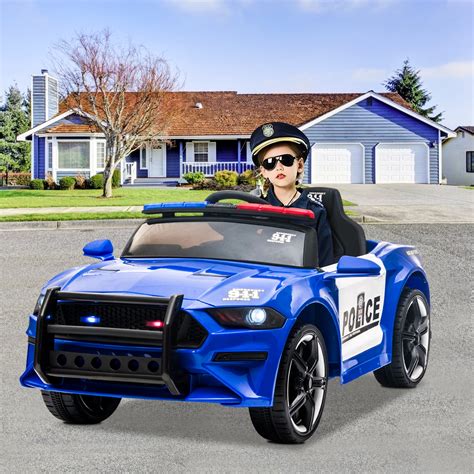 Buy Ride On Toys Kids Police Car, 12V Battery Powered Electric Police ...