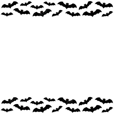 Halloween Bats Decorative Border, Halloween, Bat, Border PNG and Vector ...