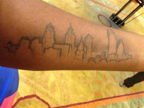 Philly Skyline Outline Tattoo Calculating and working please be patient