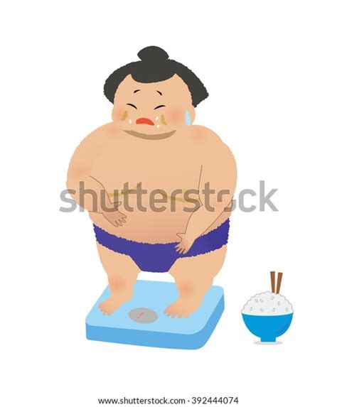 Big Fat Japanese Sumo Wrestler On Stock Vector (Royalty Free) 392444074 ...