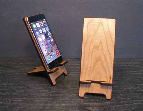 Universal Wood Smart Phone Stand Wooden Docking Station 5 Sizes custom ...