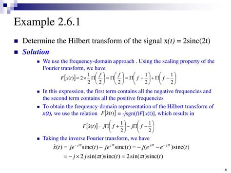 PPT - HILBERT TRANSFORM PowerPoint Presentation, free download - ID:6301560