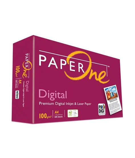 Paper One Digital Printing Paper - 100 Gsm - A/4: Buy Online at Best ...