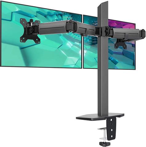 Buy EleTab Dual Monitor Stand - Heavy Duty Dual Arm Monitor Desk Fully ...