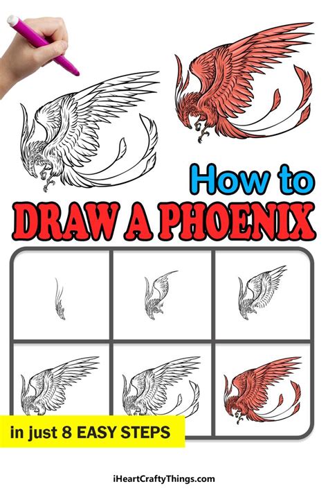 How to Draw A Phoenix – A Step by Step Guide | Mythical creatures ...