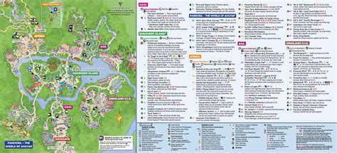 Walt Disney World Animal Kingdom Map | Tourist Map Of English