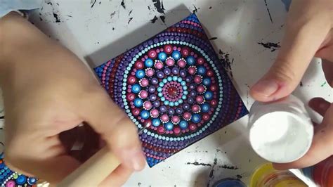 How to paint Mandalas for BEGINNERS!#9 Mini Mandala Canvas Tutorial ...