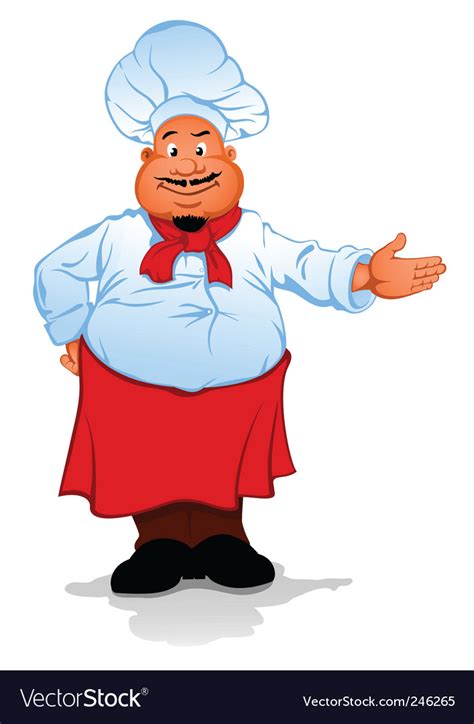 Fat chef Royalty Free Vector Image - VectorStock