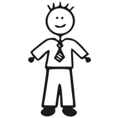 stick people dad clipart black and white - Clipground