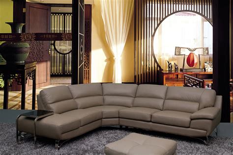 Classic Leather Sectional Sofa Upholstered In Italian Leather San ...