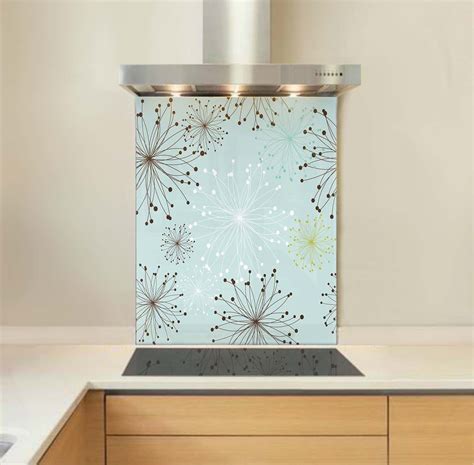 Dandelion Pattern Glass Splashback