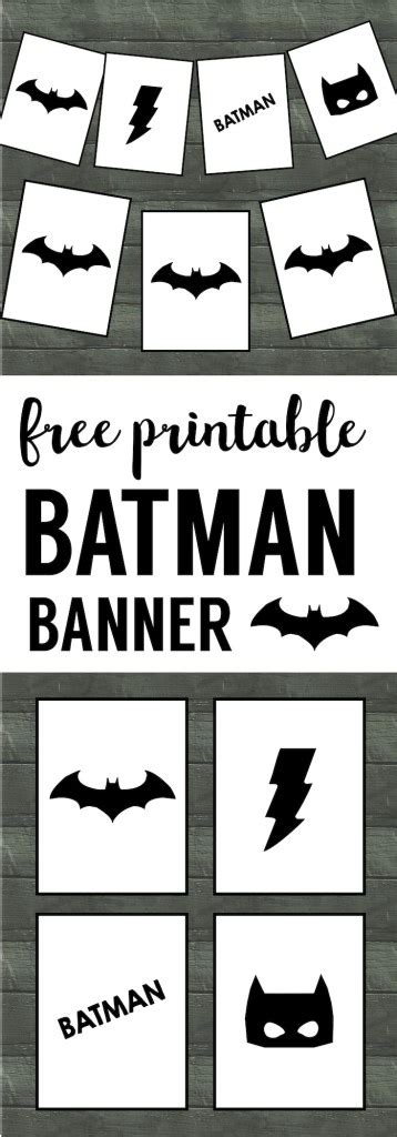 Batman Party Banner Free Printable - Paper Trail Design