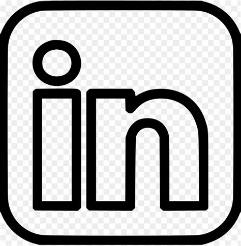 Linkedin Logo Black White