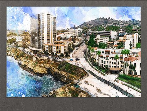 San Diego Canvas Print San Diego Skyline San Diego Wall Art - Etsy