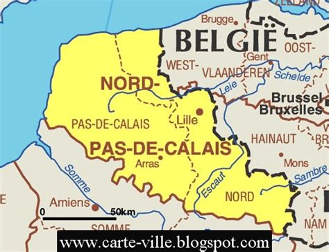 Nord pas de Calais Régional Carte de la Ville | Carte Régional de la ...