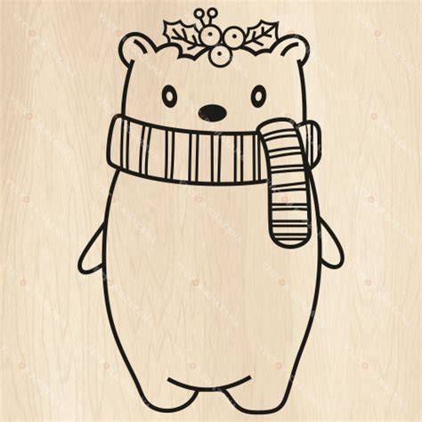 Christmas Polar Bear SVG | Christmas Polar Bear PNG