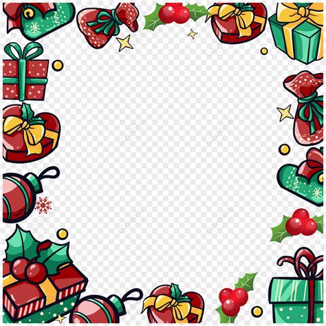 Merry Christmas Border, Christmas PNG, Holiday PNG, Christmas Fruit ...