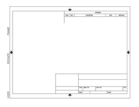 Autocad template title block sheet CAD block layout file in autocad ...