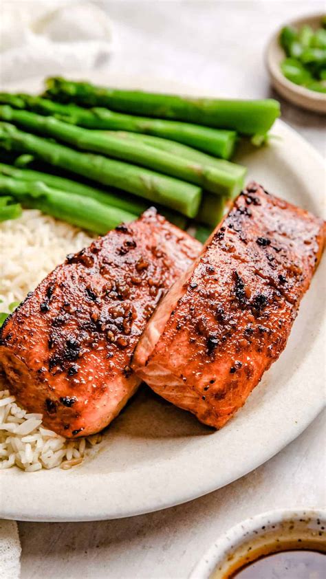 Air Fryer Honey Garlic Salmon | Healthy Little Peach