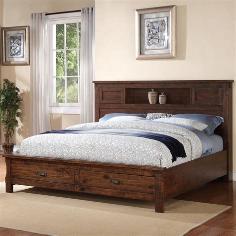 Legends Furniture Restoration Rustic California King Bed with 2 Drawer ...