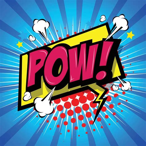 Pow Comic Speech Bubble, Cartoon. art and illustration vector file ...