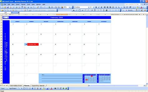 Monthly Planner » ExcelTemplate.net