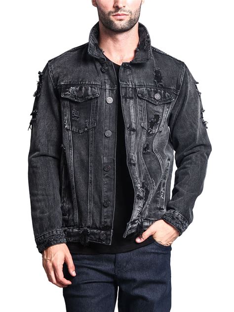 Victorious Men's Classic Distressed Denim Trucker Jean Jacket DK100 ...