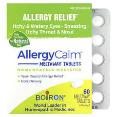 Boiron, AllergyCalm, Allergy Relief, Unflavored, 60 Meltaway Tablets