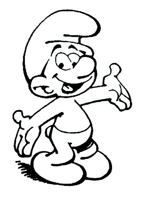 Happy Smurfs coloring page. - The Smurfs Coloring Pages for Kids