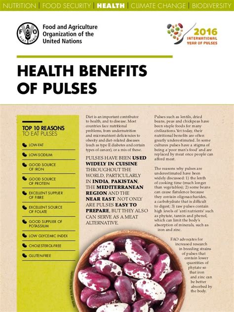 Pulses and health benefits