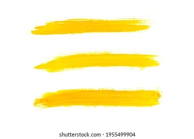 Yellow Watercolor Paint Stroke On White Stock Illustration 1955499904 ...