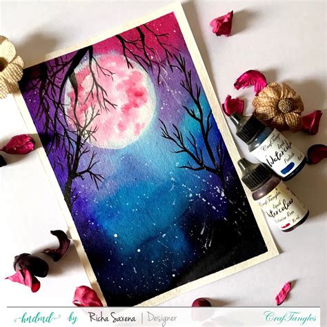 Moon Lover - Watercolor Background - HNDMD Blog