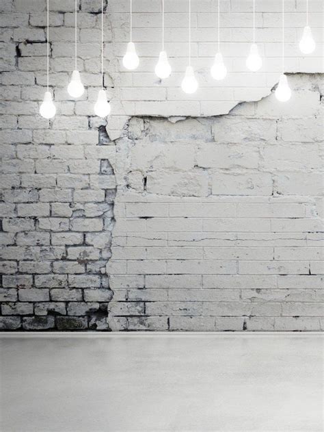 5x7ft Grey Brick Wall Bulbs Newborn Children Photography Backdrop Prop ...