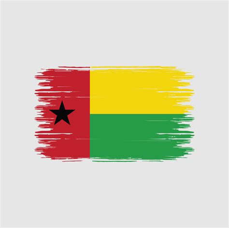 Guinea Bissau Flag Brush. National flag 6553383 Vector Art at Vecteezy