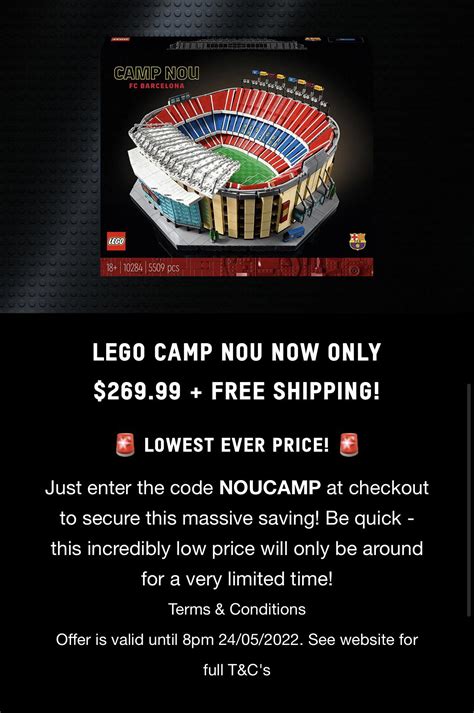 [Zavvi.com] LEGO Camp Nou FC Barcelona 10284 [$269.99/23% Off] : r/legodeal