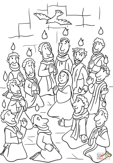 Pentecost - Free Colouring Pages