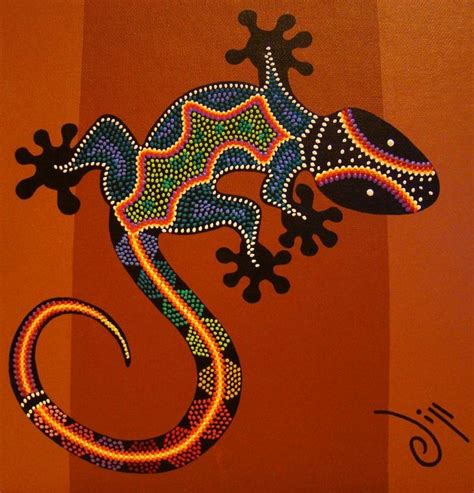 Gecko - Australian Aboriginal Art | Aboriginal art, Aboriginal art ...