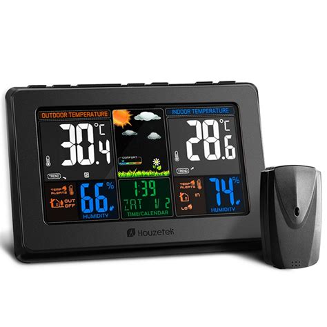 Weather Station for Home with Outdoor Sensor, Houzetek Wireless Weather ...