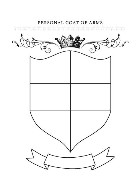 Personal Coat Of Arms Template | Education | Coat Of Arms, Art ...