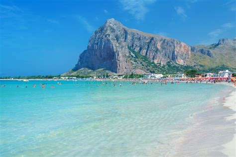 Beautiful Beach San Vito Lo Capo, Sicily, Italy Tyrrhenian Sea Stock ...