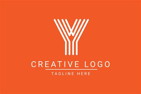 Modern creative letter Y vector logo design. Minimalist flat line logo ...